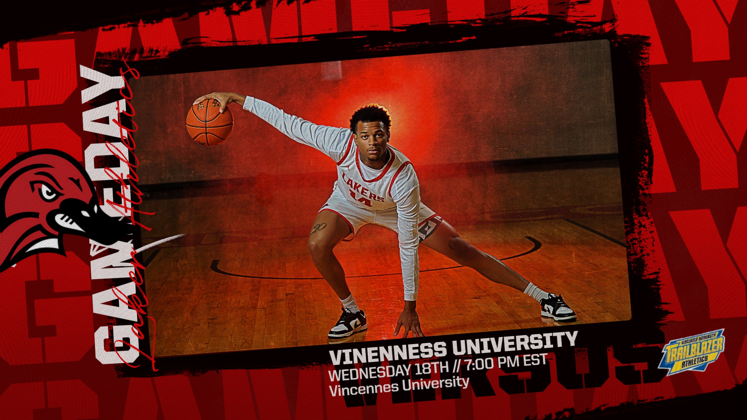 Lakers take on the Trailblazers of Vincennes University for a 7PM EST Tip-Off