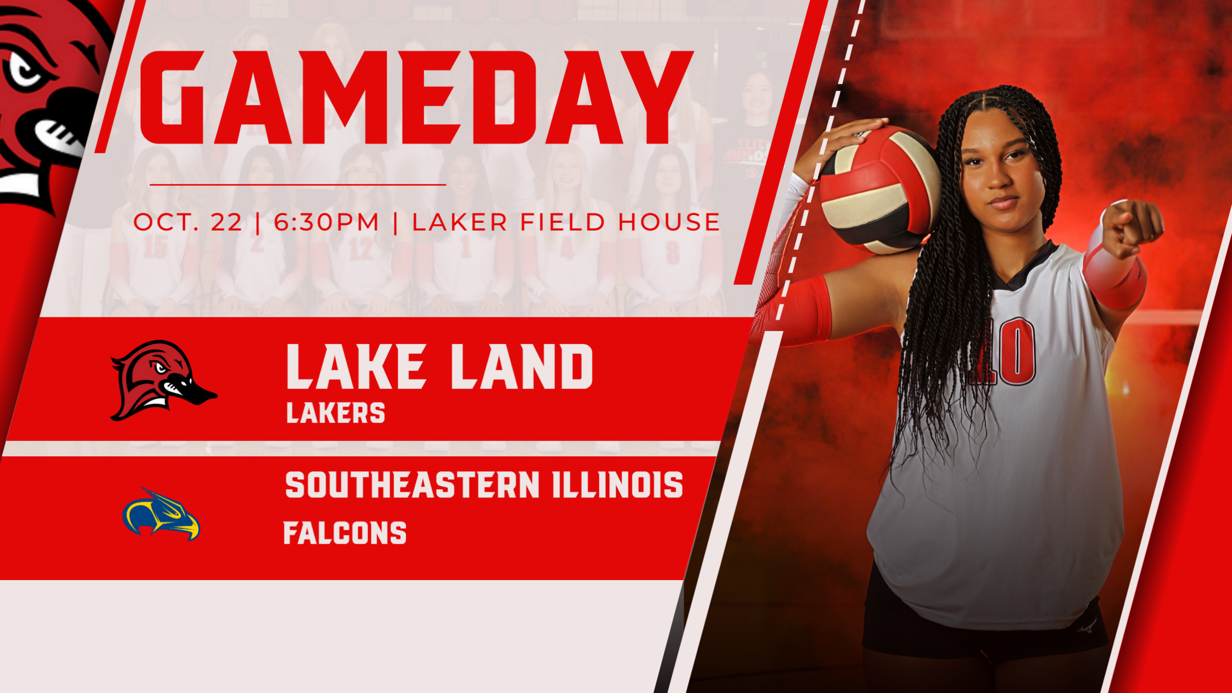 Lakers take on the Falcons of SIC at the Laker Field House OCT 22nd at 6:30pm